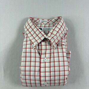 Onward Reserve Shirt Mens Large Red Plaid Button Up Performance Stretch